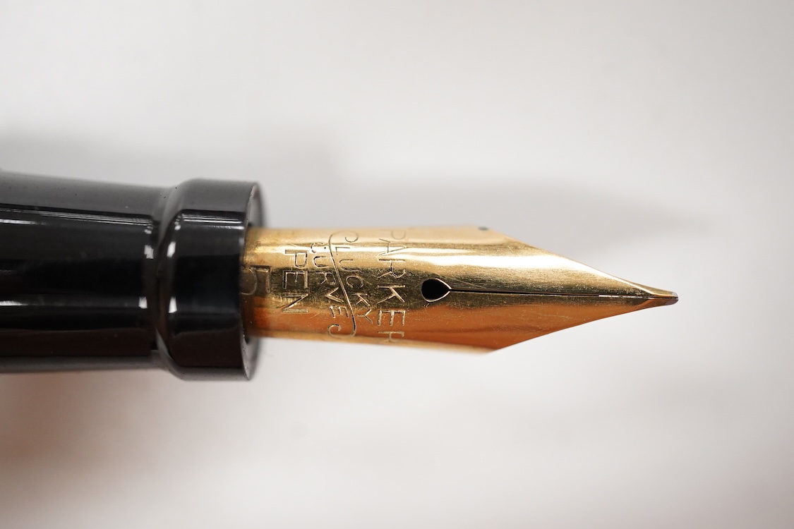 A Parker Lucky Curve Jacknife safety fountain pen, No.25.5 correct No.5 Lucky Curve nib